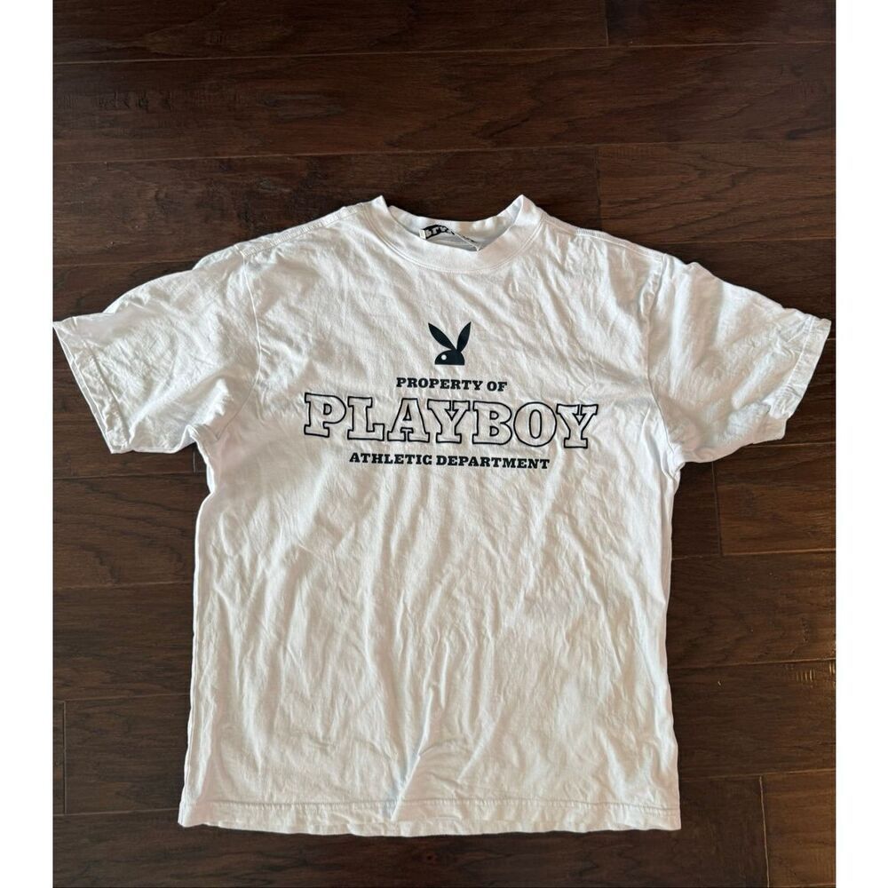 Playboy White T Shirt Men’s Medium